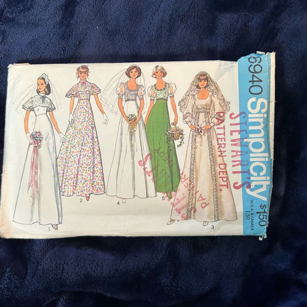 Simplicity Vintage Bridal and Veil Patterns - Picture 4 of 7